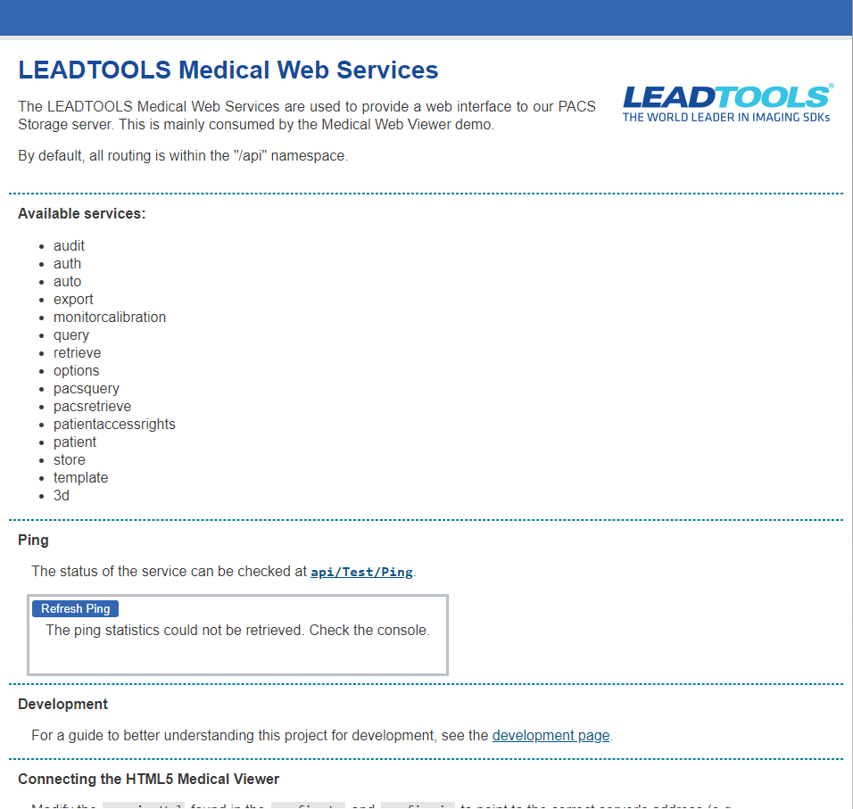 LEADTOOLS WCF医疗web服务运行成功